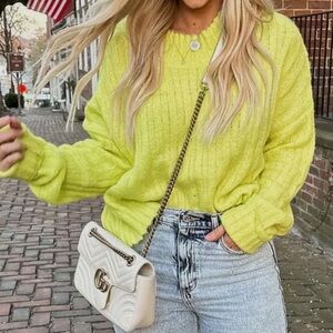 Buddy Love, Citrus Color Sweater, Size Small